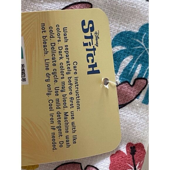 2 Pack Disney Stitch Faces Kitchen Towels Pineapple Hibiscus Tropical 16 X 26” - Picture 4 of 14